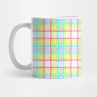 Watercolor Rainbow Plaid! Mug